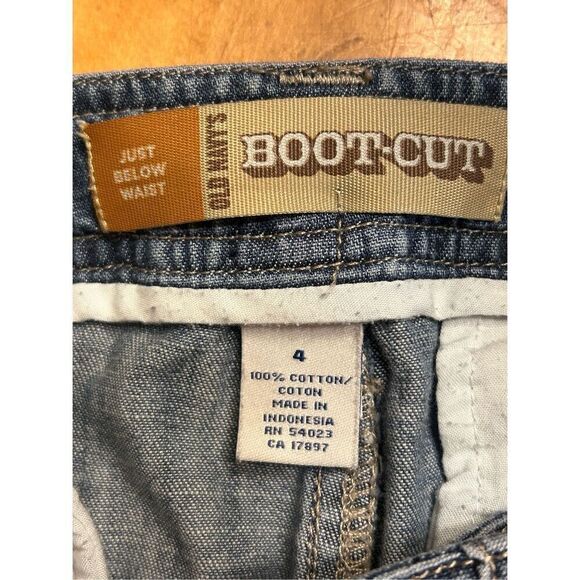 Old Navy Pants Drawstring Just Below The Waist Relaxed Bootcut Roll Up Women’s 4 - Picture 9 of 9